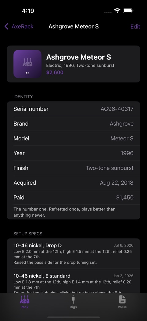 AxeRack screenshot 2