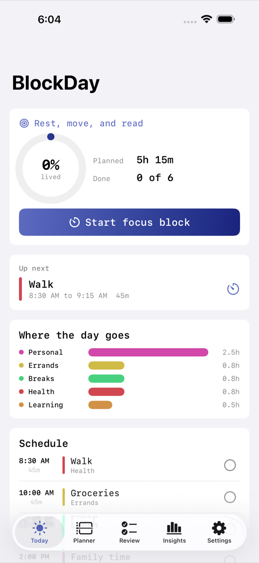 BlockDay screenshot 1