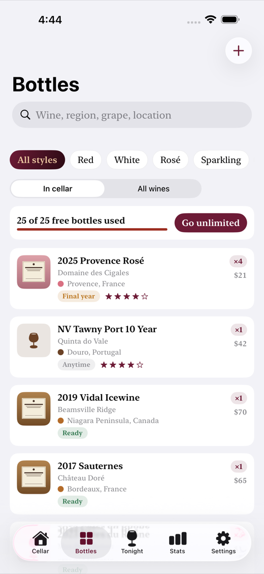 CellarBook screenshot 2