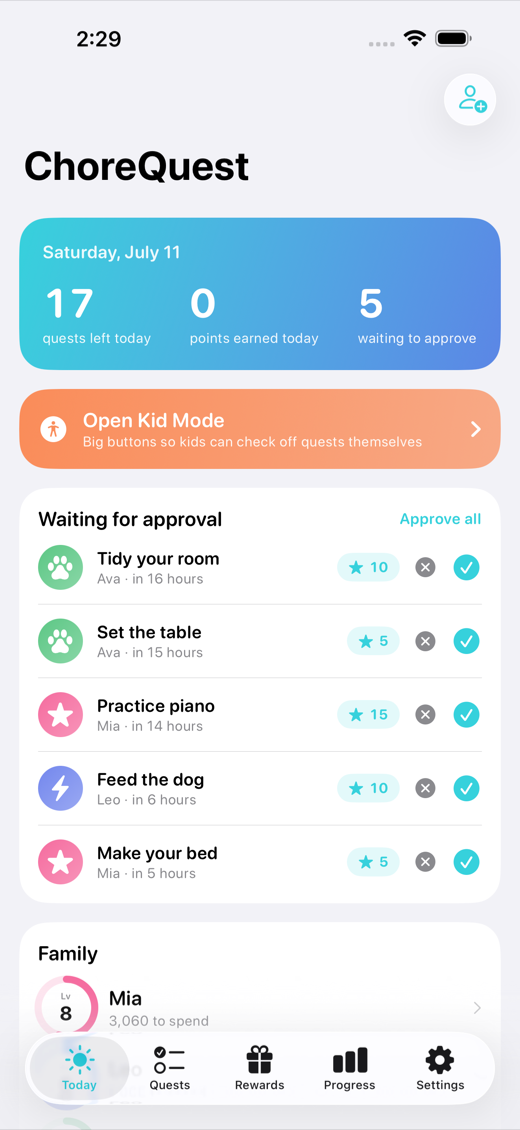 ChoreQuest screenshot 1