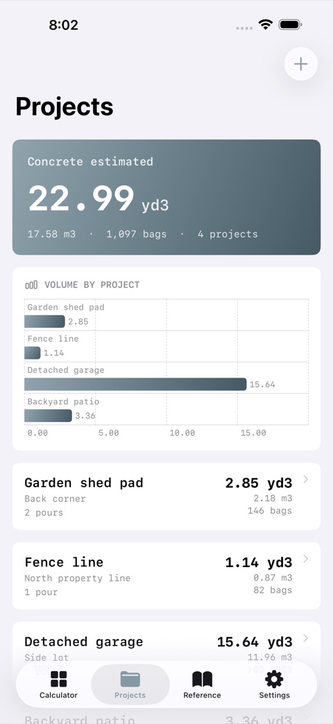 ConcreteCalc screenshot 2