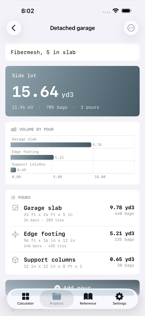 ConcreteCalc screenshot 3