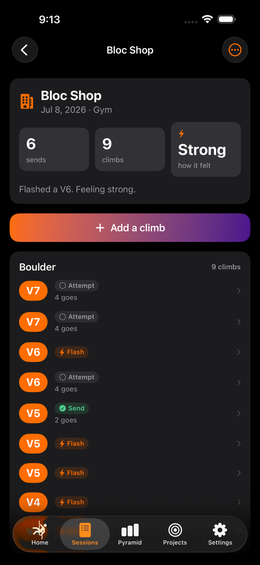 CruxLog screenshot 2