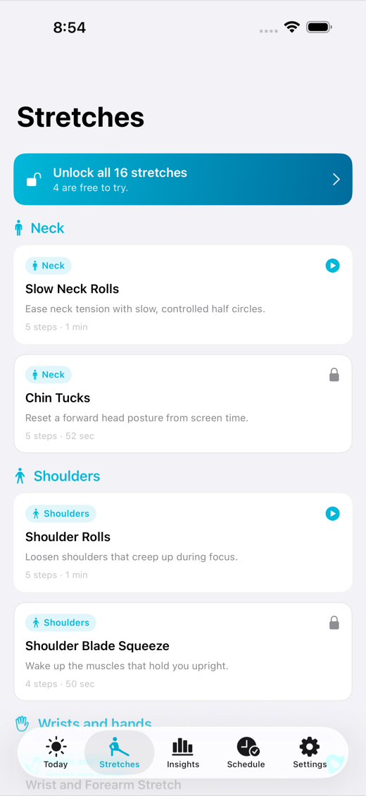 DeskReset screenshot 2