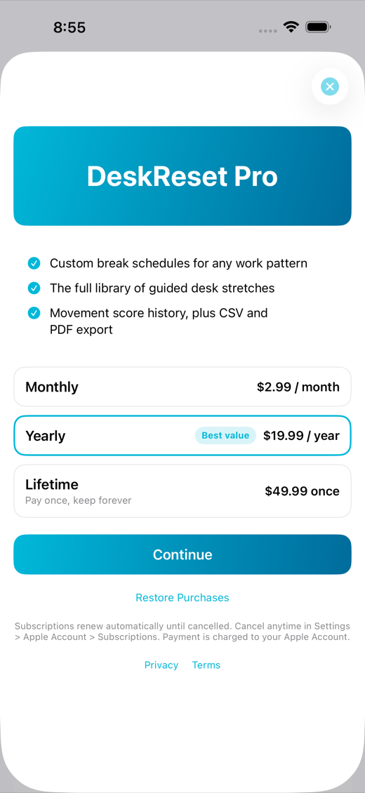 DeskReset screenshot 4