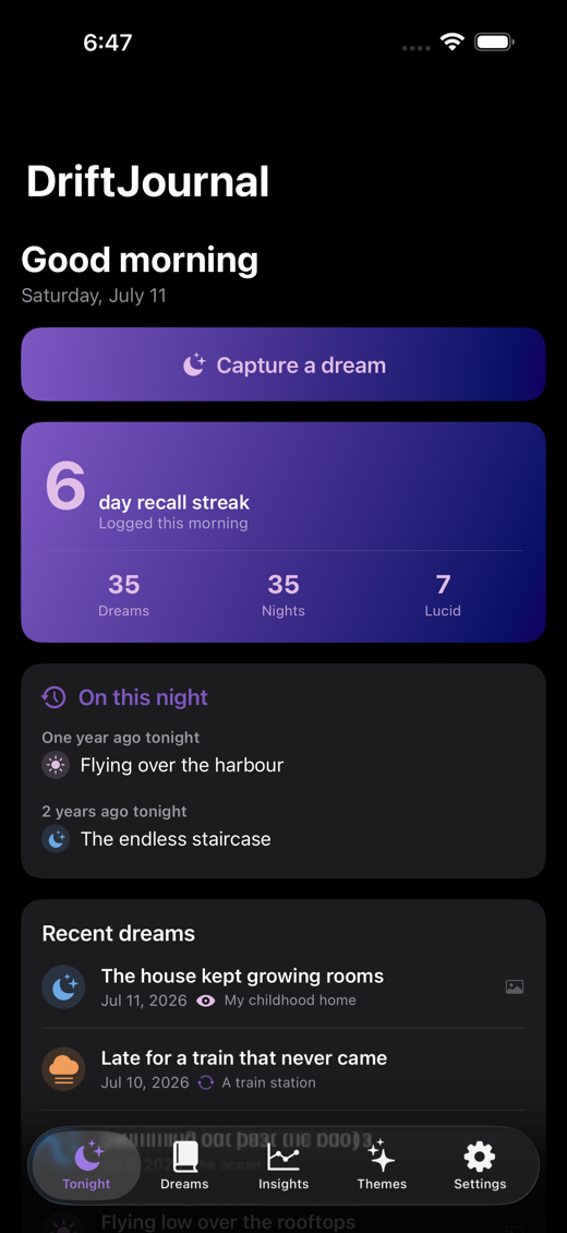 DriftJournal screenshot 1