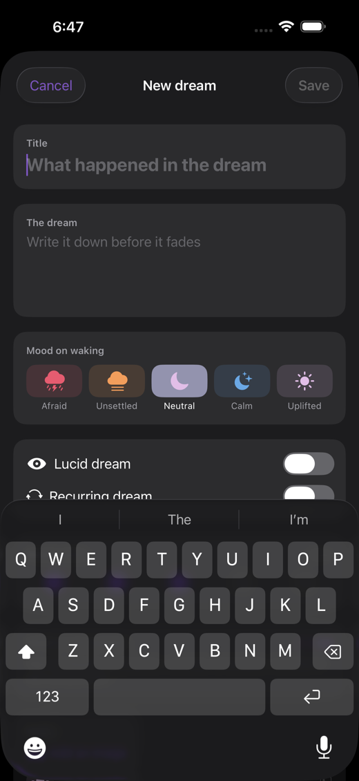 DriftJournal screenshot 2