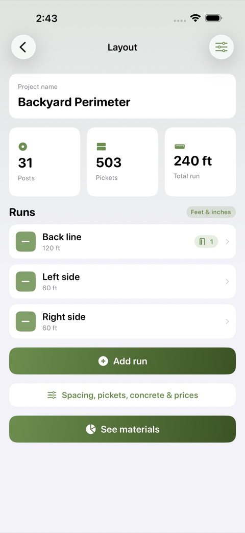 FenceCalc screenshot 2