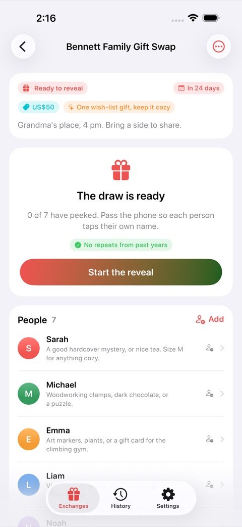 GiftDraw screenshot 2