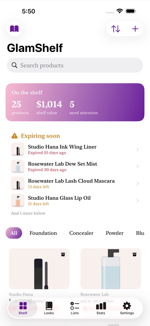 GlamShelf screenshot 1