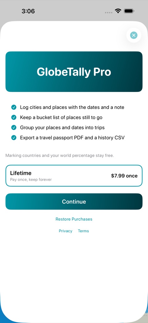 GlobeTally screenshot 4