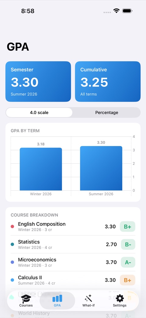 GradeCalc screenshot 3