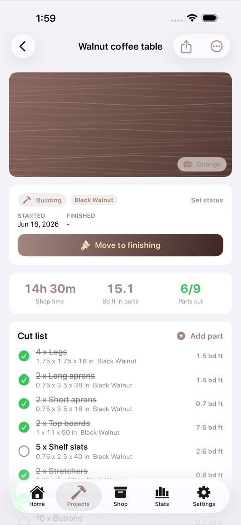 GrainLog screenshot 2