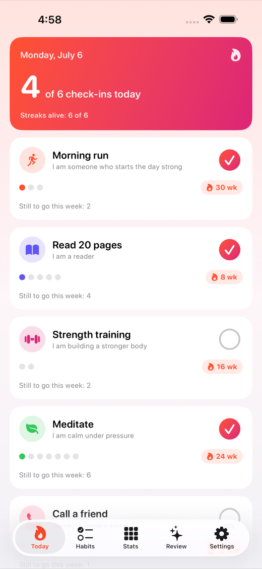 HabitForge screenshot 1