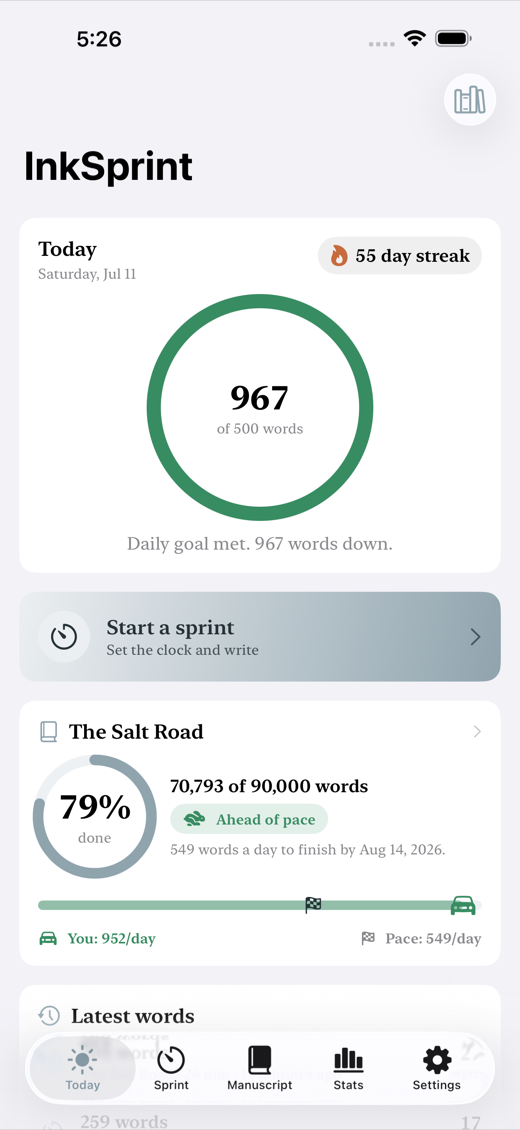InkSprint screenshot 1