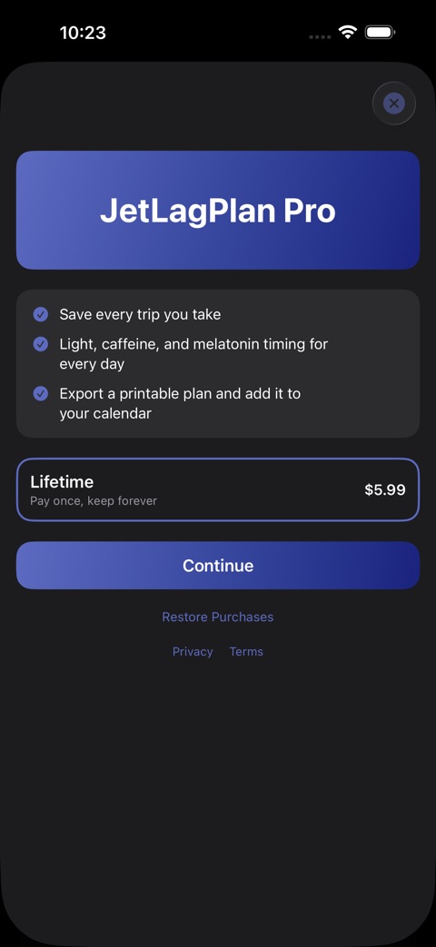 JetLagPlan screenshot 4