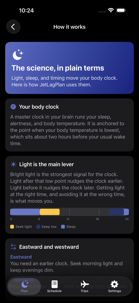 JetLagPlan screenshot 5