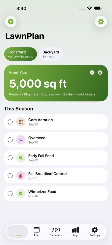 LawnPlan screenshot 1