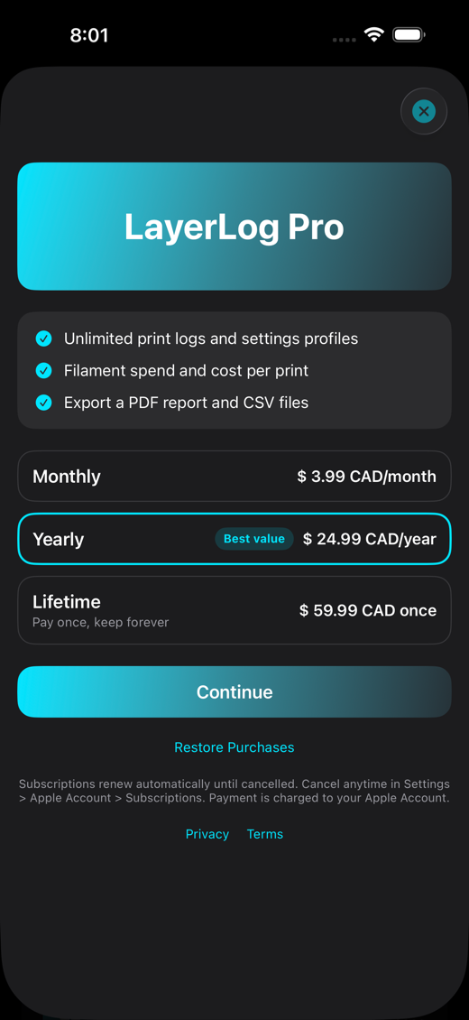 LayerLog screenshot 4