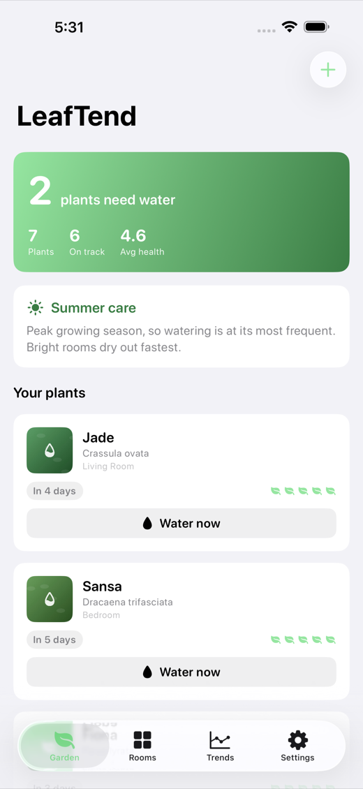 LeafTend screenshot 1
