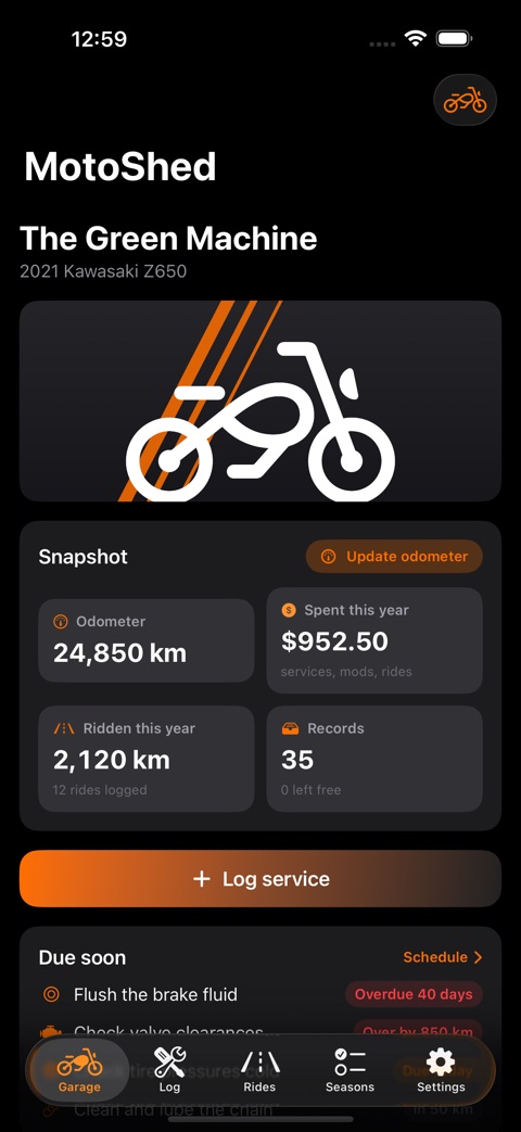 MotoShed screenshot 1