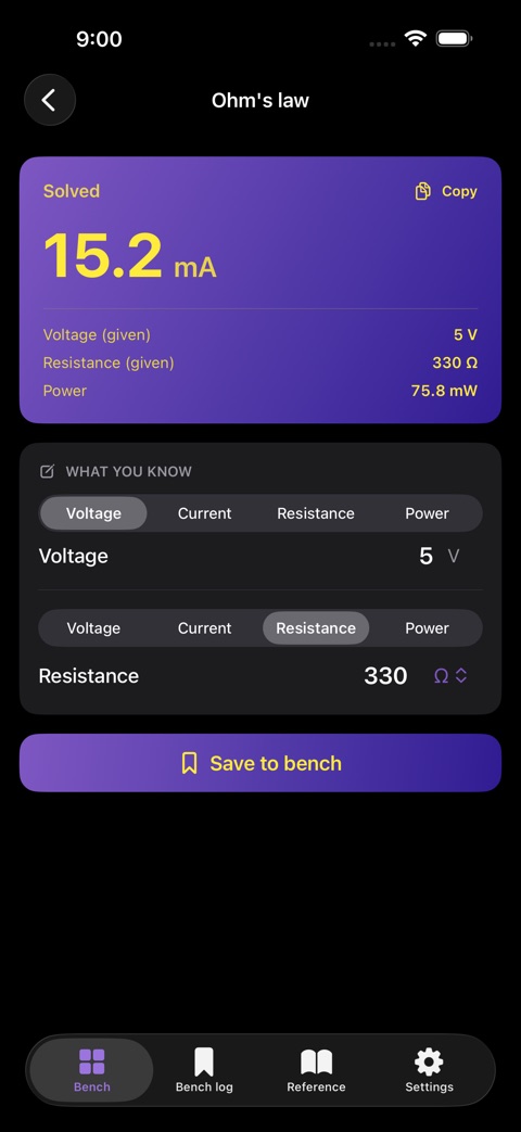 OhmsLab screenshot 2