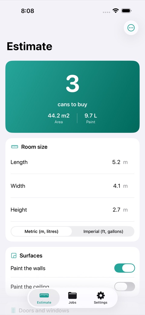 PaintCalc screenshot 1