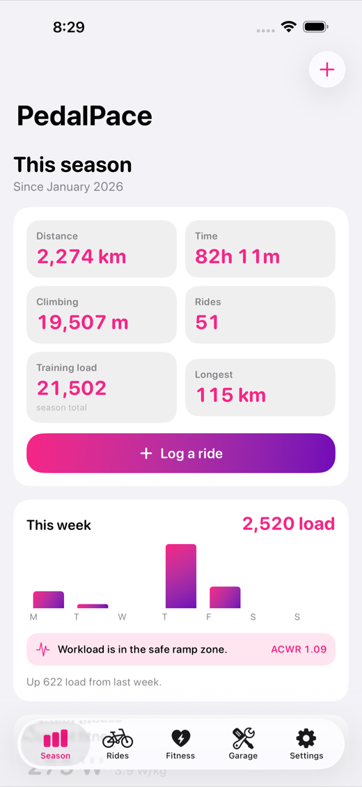 PedalPace screenshot 1