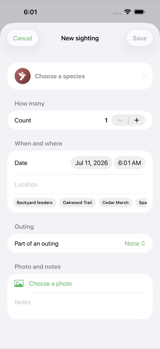 PerchList screenshot 2