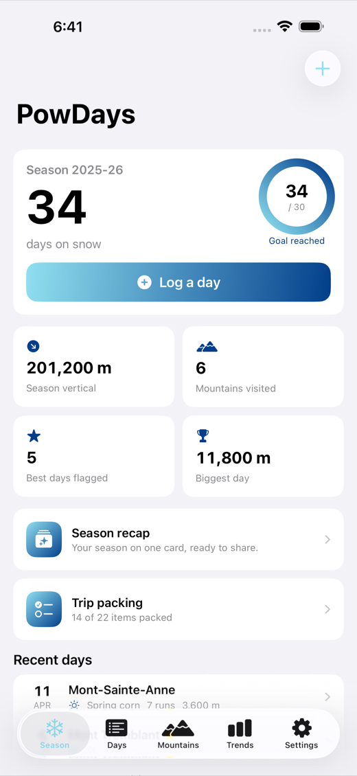 PowDays screenshot 1