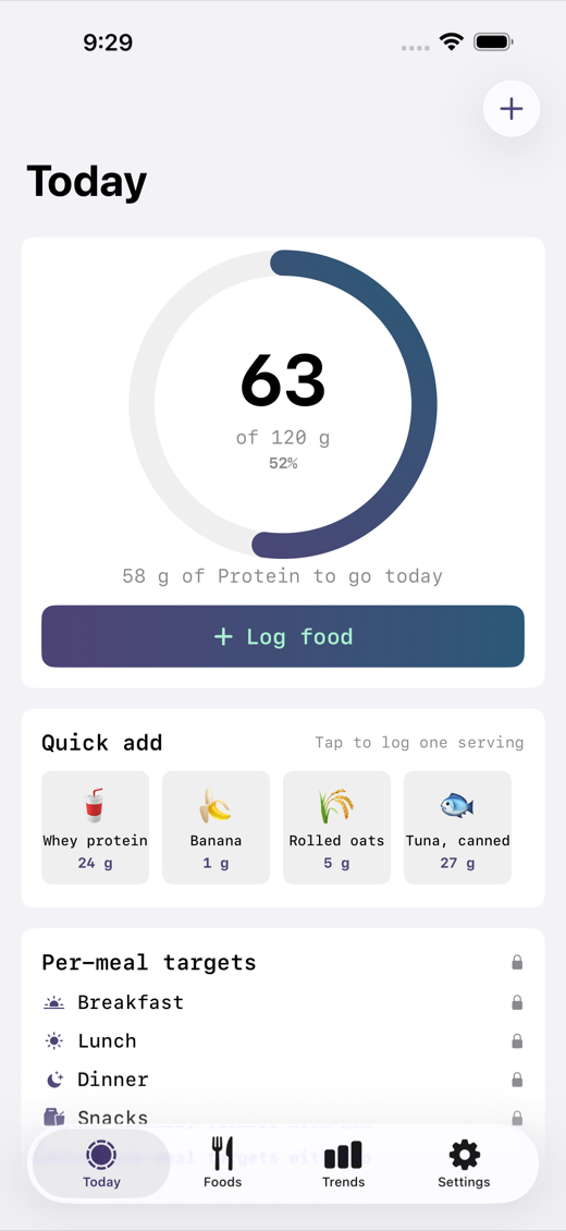 ProteinTally screenshot 1