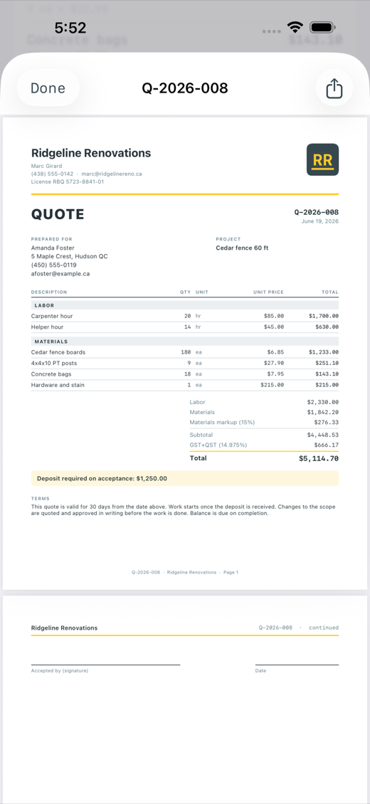 QuotePad screenshot 3