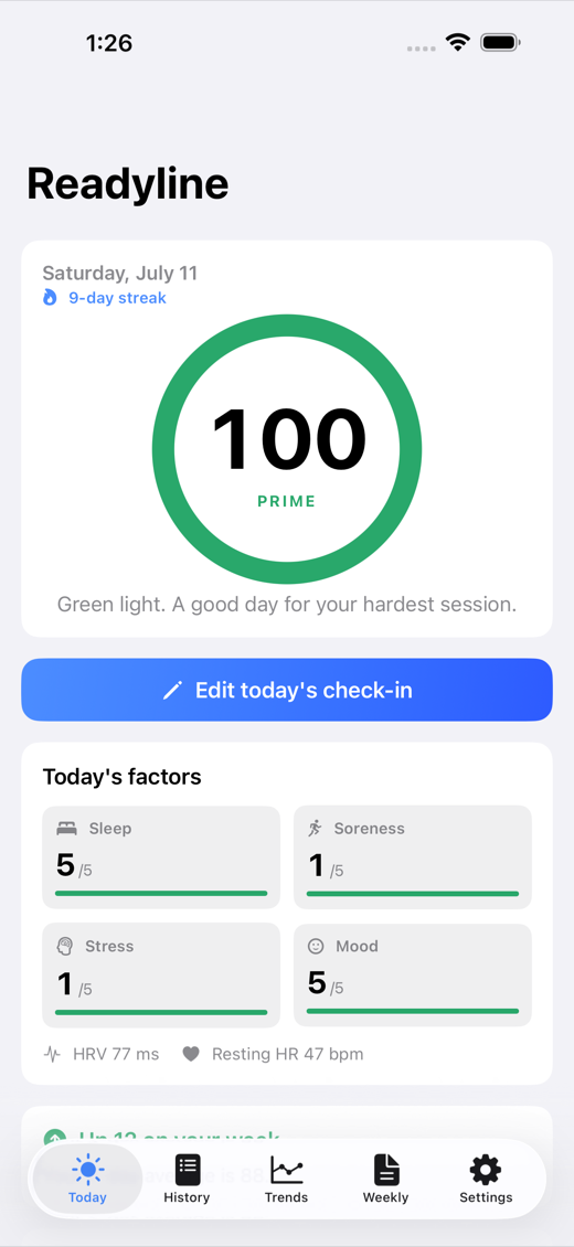 Readyline screenshot 1