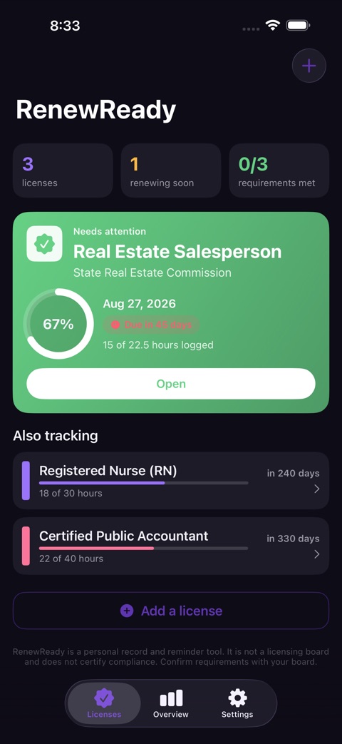 RenewReady screenshot 1