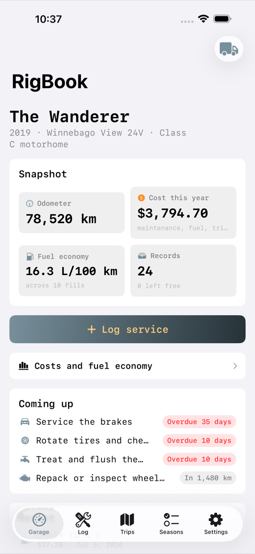 RigBook screenshot 1
