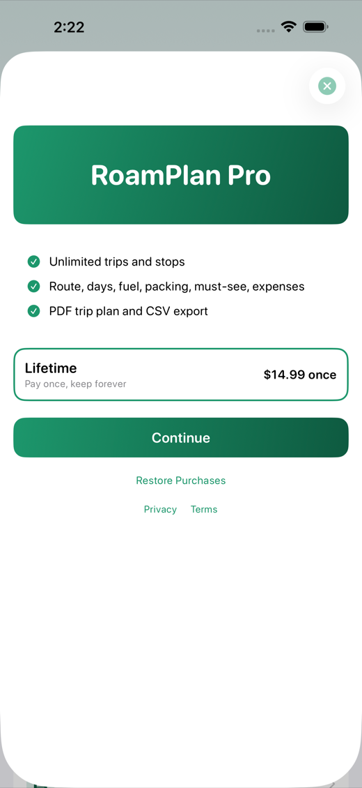 RoamPlan screenshot 4