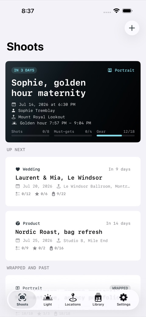 ShotList screenshot 1