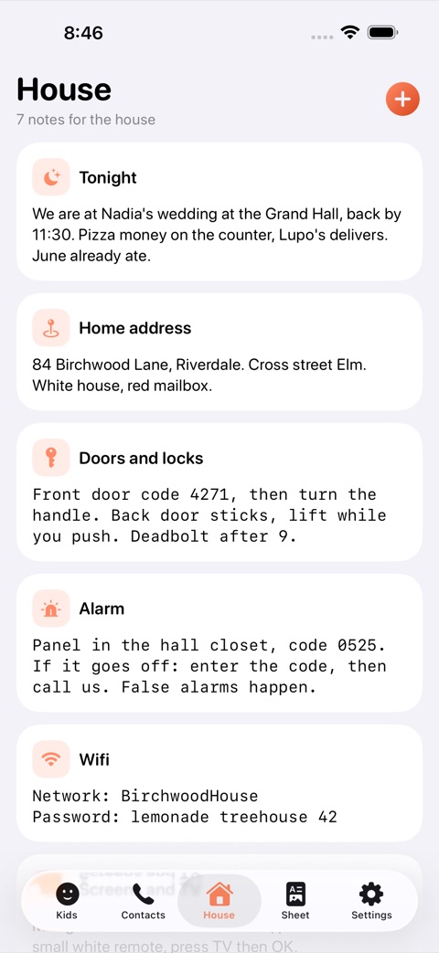 SitterSheet screenshot 5