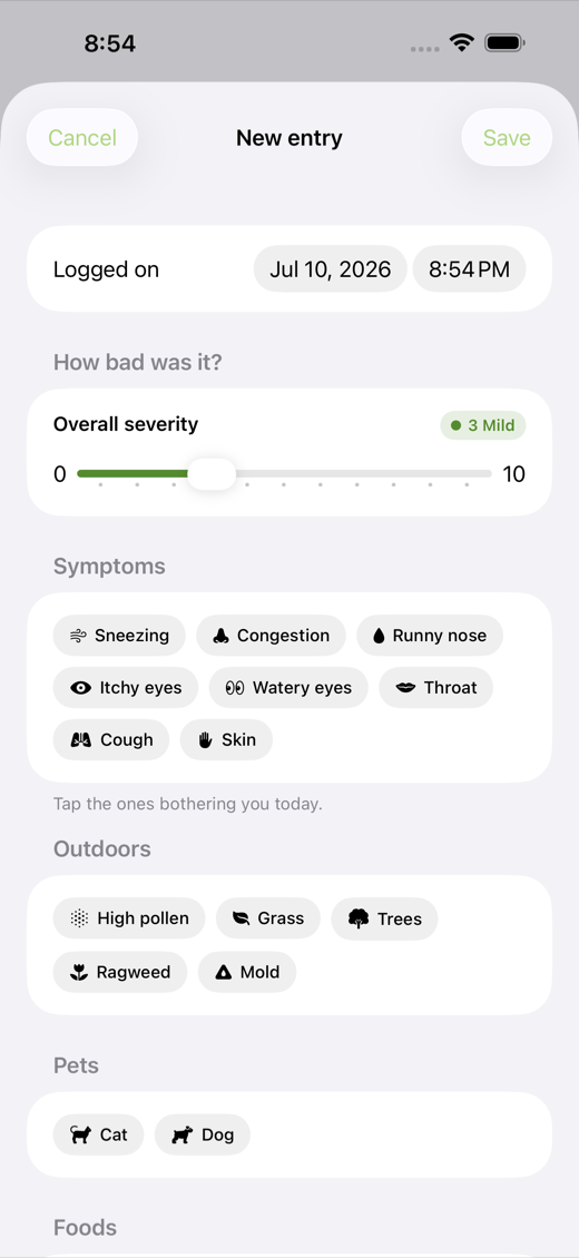 SneezeSense screenshot 2
