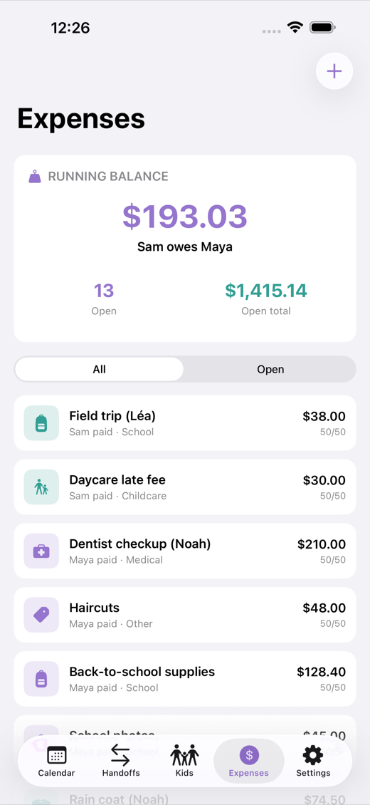 SplitWeeks screenshot 3