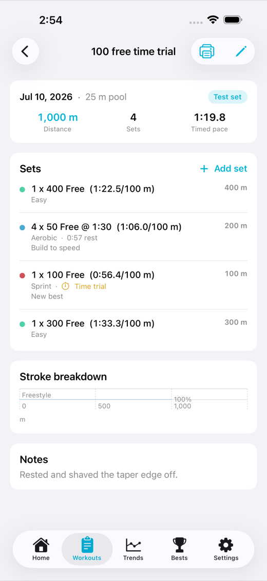 SwimSet screenshot 2