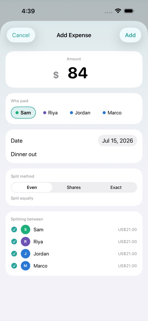 TabSplit screenshot 3