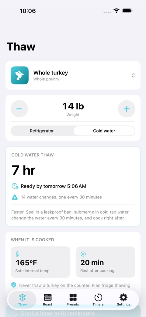 ThawTime screenshot 1