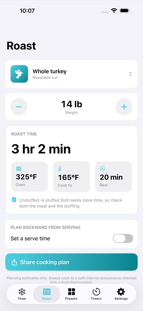 ThawTime screenshot 2