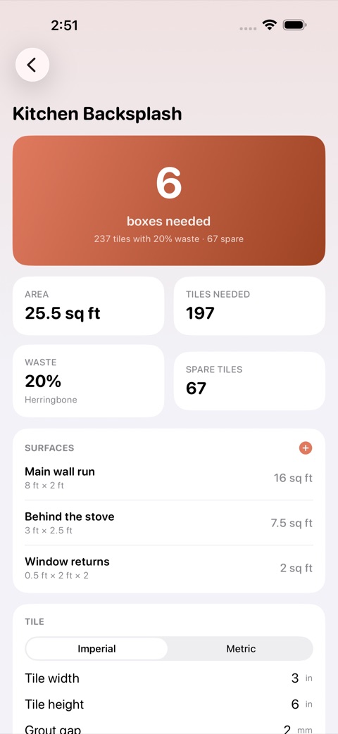 TileCalc screenshot 2