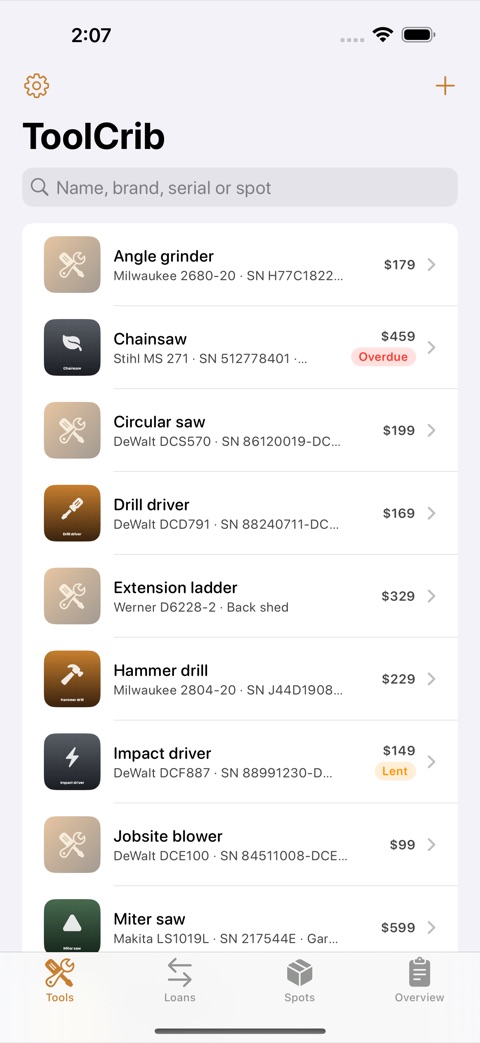 ToolCrib screenshot 1