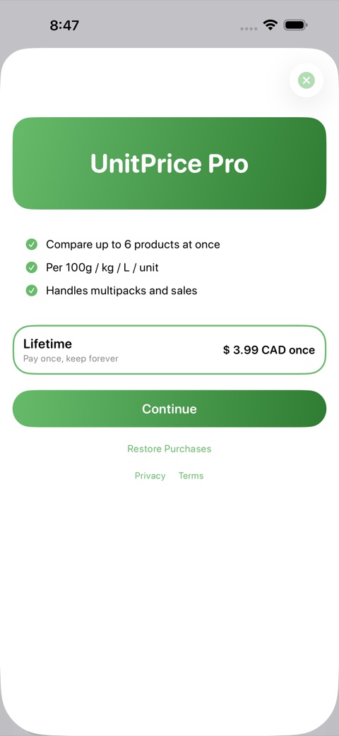 UnitPrice screenshot 4