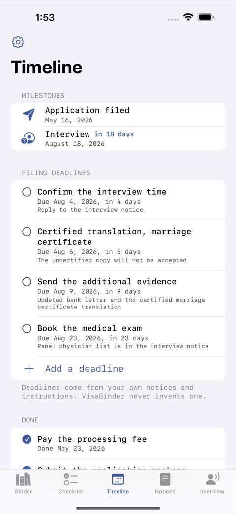 VisaBinder screenshot 3