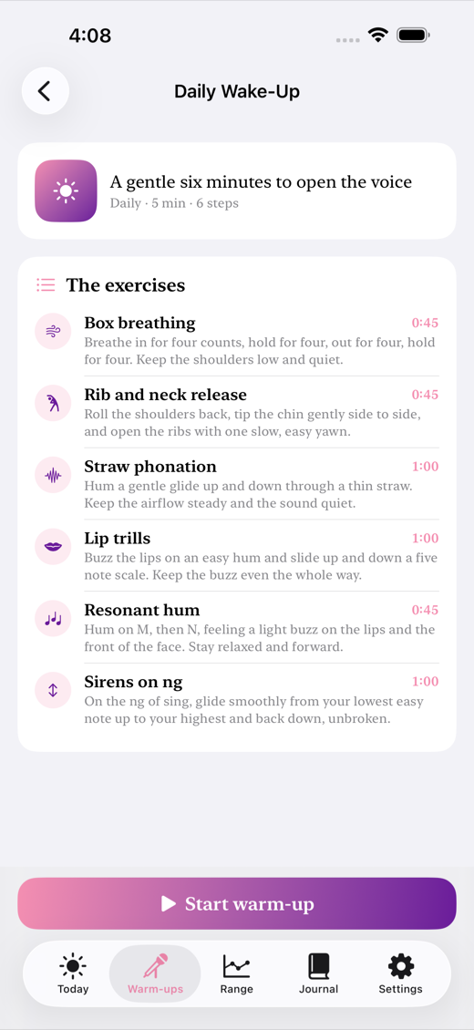 VocalEase screenshot 2