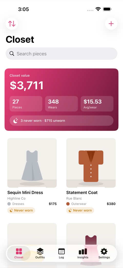 WearWise screenshot 1